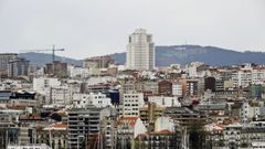 Imagen de la torre de la Ciudad de la Justicia en Vigo
