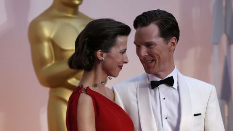 Benedict Cumberbatch con su mujer Sophia, con la que se cas hace un par de semanas -el da de San Valentn-. La pareja est esperando su primer hijo