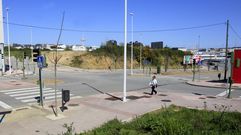 Parcela en la que se ubicar� la futura Ciudad del Deporte, que da a la avenida principal de O Bert�n y a Nicasio P�rez