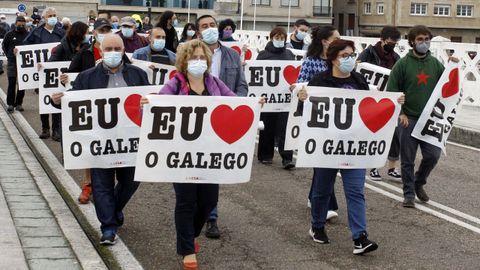 Acto reivindicativo da Mesa pola Normalizacin Lingstica a prol do galego.