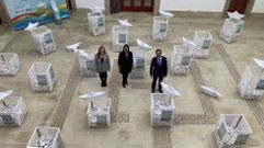 Los barcos estuvieron expuestos en el patio del centro Torrente Ballester