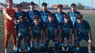 Equipo titular del Celta Juvenil A en el partido en el que se impuso al Racing de Ferrol.