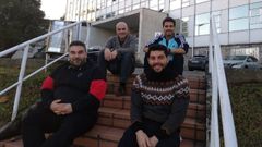 De izquierda a derecha, Jos� Luis Casteleiro, H�ctor Quinti�n, Jos� Luis Calvo Rolle e Esteban Jove, integrantes do grupo de investigaci�n Ciencia e T�cnica Cibern�tica 