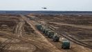 Ejercicios militares conjuntos de las fuerzas armadas de Rusia y Bielorrusia, ayer en un campo de tiro en la regi�n de Brest.  