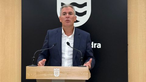 Rafa Domínguez, portavoz del PP en el Concello de Pontevedra, este lunes