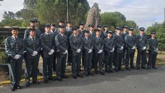 Los agentes en pr�cticas se presentaron este lunes en la comandancia de la Guardia Civil de Ourense