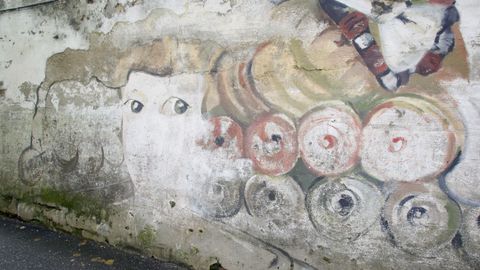 El mural de Antonieta de la calle Mu��o do Vento se encuentra muy deteriorado