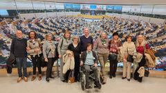 Alumnos de Extensi�n Universitaria de la UNED de Pontevedra, durante su visita al Parlamento Europeo