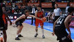D�dac Cuevas, en el duelo ante el Fibwi Palma en el Coliseum.