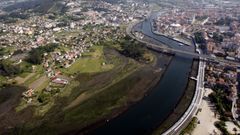 Desembocadura del ro Lrez, en Pontevedra, uno de los mbitos que est pendiente de dragado en las Ras Baixas