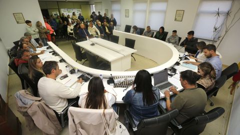 Numerosos familiares de usuarios de la residencia de mayores tambin acudieron al pleno del jueves