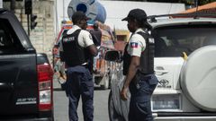 Agentes de polica en Puerto Prncipe el pasado mes de julio