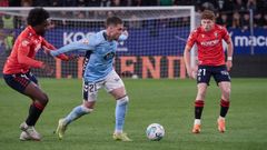 Mihailo Ristic, en el �ltimo partido de liga en el que intervino, el Osasuna-Celta de la primera vuelta.