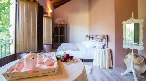 Una de las habitaciones de�A Aira da Petada, en Corzos.