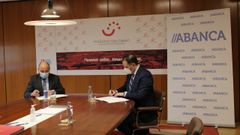 Firma de un convenio entre Abanca y la asociaci�n del pol�gono de San Cibrao