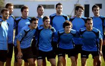 R�ber y Iago, los dos primeros, respectivamente, por la derecha en la fila superior.