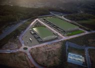 Recreaci�n de las naves que Froiz construir� en sus parcelas del pol�gono de Barro-Meis. 