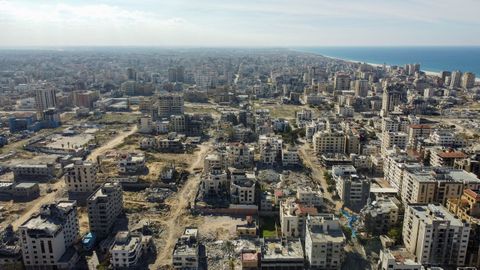Edificios destrozados en Gaza. 