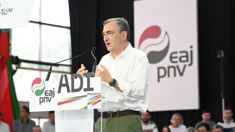 El presidente del PNV, Aitor Esteban, este fin de semana pasado en Durango.
