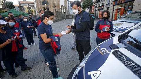 SALIDA DE LA CAMINATA PROTEGEMOS LOS CAMINOS, CON REPRESENTANTES DE LA  POLICA NACIONAL Y DE LA ASOCIACIN DE DISCAPACITADOS INTEECTUALES VIRGEN DE LA O-MENDEZ NUEZ