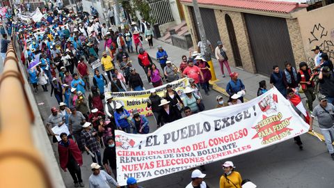 Manifestacin en apoyo a Pedro Castillo en Arequipa