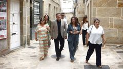 Gonz�lez Formoso, xunto Lago e Gonz�lez, comprobaron o resultado dos traballos na r�a Real muradana.