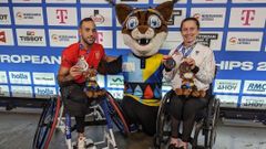 Ignacio Fernndez y Henriett Koosz con sus medallas europeas