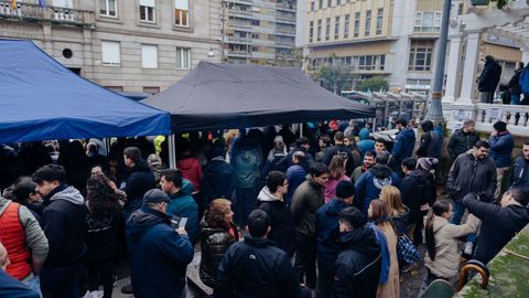 Alta afluencia en la concentraci�n convocada por la Asociaci�n do Sector Primario de Galicia.