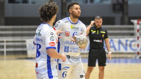 Guilherme Linhares, en un partido reciente del Cisne en el pabelln municipal de Pontevedra