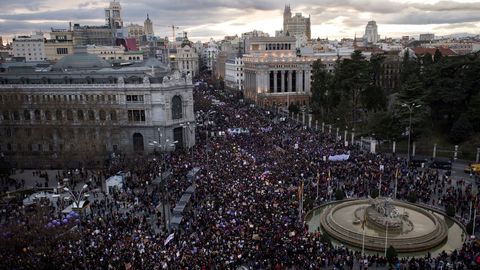 Vista general de la manifestacin del 8M en Madrid