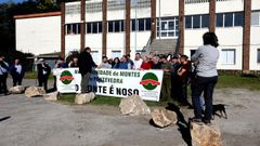 Protesta de los comuneros en Pontevedra por el uso del campo de tiro de Cernadi�as novas