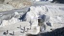  El glaciar del R�dano cubierto con mantas especiales para evitar que se derrita.