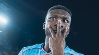 Joseph Aidoo, tras el triunfo del Celta ante el Mallorca en Bala�dos.