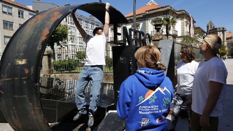 Primera edicin de  la copa gallega de escalada urbana que se celebr en Pontevedra