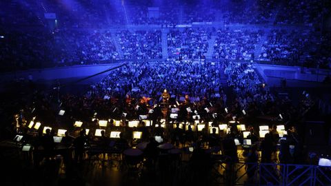 Actuaci�n de la Orquesta Sinf�nica de Galicia durante el concierto Chorus.