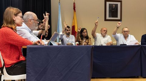 Imagen de archivo de un pleno�en A Laracha.