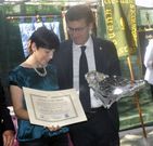 Sonia Costa, de Lagar da Costa, recogi� el premio al mejor vino. 