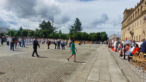 Los participantes en la jura tenan un recorrido marcado por la plaza