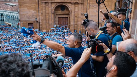 Celebraci�n del ascenso a Primera Divisi�n del Real Oviedo