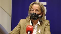 Rosa Gallego en su primera comparecencia ante los medios tras asumir la portavoc�a del PP coru��s