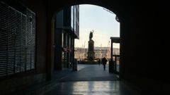 Fuente de Pelayo de la plaza del Marqu�s, en Gij�n