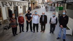 Hosteleros de la calle Capit�n Troncoso protestan por las nuevas restricciones a causa del coronavirus