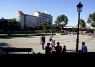 La plaza de Barcelos se acondicion� con criterios muy diferentes a los que sugiri� Calatrava