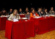 La exconcejala del PP Mar�a Biempica, ayer, en su nueva ubicaci�n en el pleno del Concello.