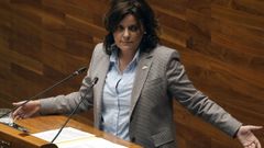 Beatriz Polledo, en el pleno de la Junta