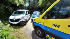 El herido fue trasladado en una ambulancia del 061.