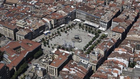 Vista a�rea del centro de Pamplona.