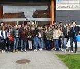 Los alumnos, en Santiago. 