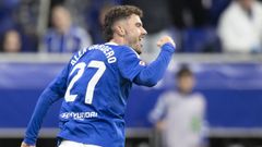 lex Cardero celebra su gol al Mirands