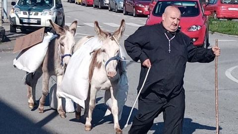 Fernando lvarez Mon, ms conocido como Can, en la manifestacin por la que fue multado